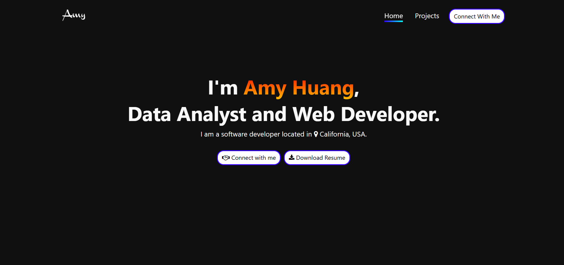 MyPortfolio v3 Homepage Screenshot