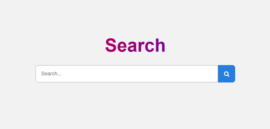 project Search Engine search UI home page
